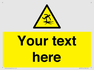 Custom warning thin ice